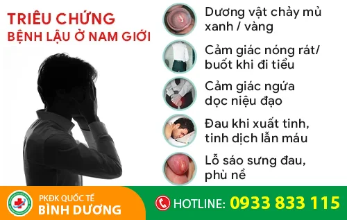 trieu chung benh lau o nam gioi